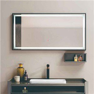 Ristkülikukujuline valgustatud vannitoa peegel